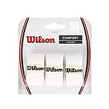 WILSON Tennis Racquet Pro Over Grip, White, Pack of 3